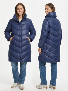 Top Quality Long Red Glossy Puffer <b>Coats</b> Winter Warm Quilted Hood <b>Coat</b> Lightweight Padded Casual Outdoor Breathable Puffer <b>Coat</b> - Product Image 2