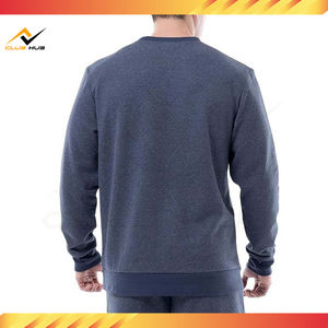 Sudadera de Algodón 100% Personalizada al por Mayor, Bordada, Informal, para Hombre, de Invierno, para Exteriores, Elegante, Ligera, Lisa, Teñida, con Cierre de Cremallera de un Cuarto - Product Image 4