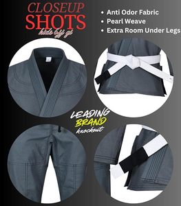 Uniforme de Jiu Jitsu de alta calidad al por mayor, Kimono brasileño Bjj Gi, conjunto para hombres y mujeres, con todos los logotipos personalizados, venta al por mayor - Product Image 2