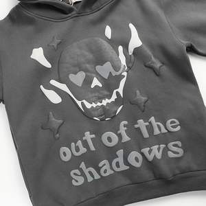 เสื้อฮู้ดสวมหัวขนาดใหญ่สำหรับผู้ชายทำจากผ้าฝ้ายพิมพ์ลายพัฟหน้าจอ3D โฟมผ้าฟลีซเทอร์รี่สำหรับฤดูหนาว - Product Image 4