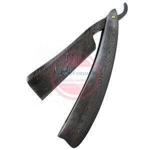 Maquinilla de afeitar plegable personalizada hecha a mano de acero de Damasco - Product Image 3