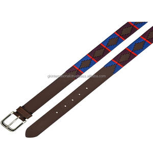 Leather <b>Polo</b> <b>Belts</b> High Quality Many Colors Designs Available Colorful Thread Weaved Design Handstitched <b>Polo</b> <b>Belt</b> - Product Image 4