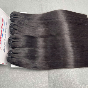 Gran oferta 2025, extensiones de cabello humano alineadas con cutícula de cabello vietnamita crudo, paquetes rectos de hueso de Color Natural, envío directo - Product Image 1