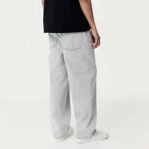 Pantalones de mezclilla personalizados de calidad superior para hombre, pantalones vaqueros ajustados para hombre, transpirables, rectos, ácidos, lavados Vintage, transpirables - Product Image 6