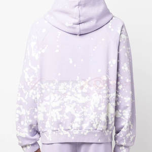 Sweat-shirt d'hiver décontracté pour hommes de créateur Long French Terry Plus Size 3D Pattern Washed Puff Technique Plain Dyed Hoodie - Product Image 5