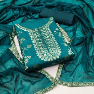 Exclusivo Conjunto de Trajes de Georgette Sintética sin Costuras para Mujer con Bordado, Salwar Kameez y Sari Indio a Bajo Precio para Bodas - Product Image 3