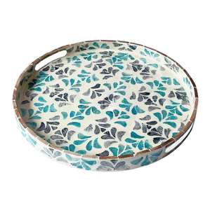 Plateau de service en nacre avec vaisselle au design classique, plateau rectangulaire décoratif pour décor Eid Mubarak - Product Image 5