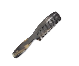 Faizacraft Natural Horn <b>Hair</b> Styling <b>Comb</b> Custom Logo Beard <b>Comb</b> for Home Salon Travel Use - Product Image 1