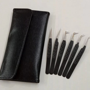 ชุดแหนบต่อขนตาปลอมทำจากสแตนเลสไฟเบอร์มีความแม่นยำป้องกันไฟฟ้าสถิตย์ดีไซน์ล่าสุดสำหรับมืออาชีพ - Product Image 1