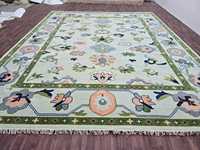 Modern Luxury Handmade Silk Wool Rugs Soft Hand Knotted Abstract Design Customizable Sizes 5x8 Vibrant Colors for Home Office