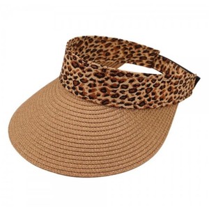 Diseño de leopardo Allover patrón estampado moda protector solar algodón hecho visera sombrero gorras transpirable Unisex sombreros para deportes Tenis - Product Image 2