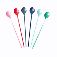 Servidores de ensalada de resina acrílica con asas ergonómicas onduladas Cucharas para servir con características decorativas utensilios de cocina piezas únicas