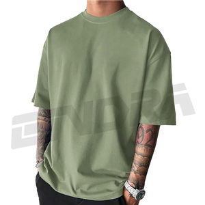 Oversized Drop Shoulder T Shirt Plain Half Sleeve Streetwear Loose Fit Casual Top Soft Cotton Unisex Fashion Custom <b>Logo</b> OEM - Product Image 1
