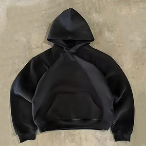 Chándal con capucha de gran tamaño 100% algodón para hombres, ropa de calle personalizada, estilo pulóver ajustado para moda informal y diaria - Product Image 4