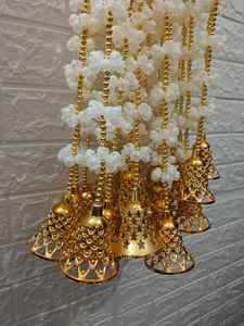 Guirnalda de Mogra de brotes de jazmín artificiales con campanas para decoración de Mandap de boda india Nikah Pardha telón de fondo decoración de fiesta Diwali - Product Image 3