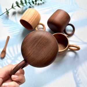 Tasse en bois d'acacia tasse à café Koi avec poignée taille 8x5cm/7x7cm couleur naturelle couleur personnalisée sécurité pour la santé par Vitrapro - Product Image 5