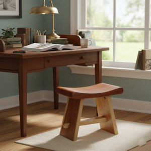 Taburete Curvo de Madera Maciza de Suar/Monkey Pod, Diseño Industrial Moderno, Construcción Duradera y Ecológica, Precio Competitivo, para Sala de Estar - Product Image 3