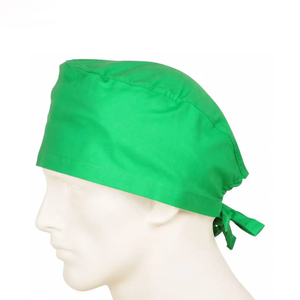 Gorros de fregado de algodón transpirable para personal médico y quirúrgico dental con corbata ajustable y cómodo uso durante todo el día - Product Image 3