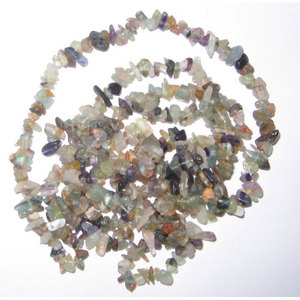 Cuentas de Gemas de Fluorita Natural Pulidas Multichip con Variedades de Peridoto, Turquesa, Ópalo, Ametrino, Piedra Lunar, Turmalina y Aguamarina - Product Image 1