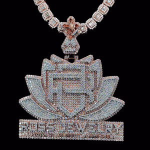 10K Gold Plated Best Quality 925 Sterling Silver VVS <b>Moissanite</b> Christian Pendant Lottas Letter Custom Clasp Hip Hop <b>Jewelry</b> - Product Image 1