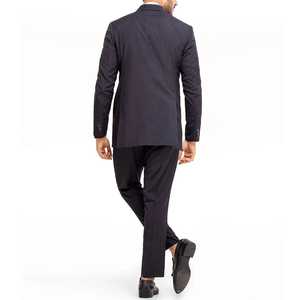 Costumes d'affaires pour hommes de haute qualité, coupe ajustée, design personnalisé, tissu TR respirant, évasé, anti-froissement, élasthanne/nylon en gros - Product Image 2