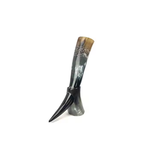 Corne à boire Viking de qualité exportée à bas prix Cornes à boire médiévales Vache et boeuf Corne à boire Viking par l'artisanat en croissant - Product Image 1