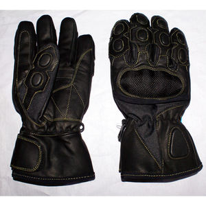Gants de motard robustes HMB-2043A en cuir longs jusqu'aux poignets avec protection en gel pour sports d'hiver en extérieur et conduite - Product Image 5