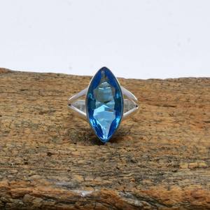 Handmade Tanzanite Ring 925 Sterling <b>Silver</b> Elegant Gemstone Band Jewelry Gift For Women Boho Style - Product Image 1