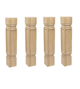 Gabinete de cocina de madera maciza, columna de poste de isla, soporte de patas decorativas para mesas, gabinetes de islas, columna de gabinete Premium - Product Image 4