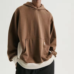 Oem Custom Pullover 360gsm French Terry 100% Sudadera con capucha de algodón No String Heavyweight Invierno Sudaderas con capucha de gran tamaño para hombres - Product Image 1