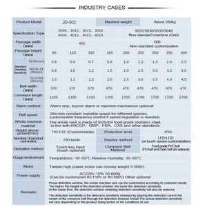 Détecteur de métaux industriel multifréquence pour convoyeurs alimentaires et de chaussures avec indice de protection IP68 et garantie de 3 ans - Product Image 3
