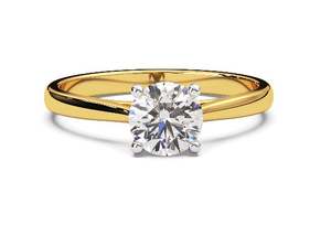 Bague pour femme en or 10 carats fabriquée à la main EF Clarity Lab Grown Diamond Plated Everyday Wear Jewelry - Product Image 2