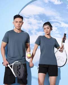 Prix de gros séchage rapide club de tennis hommes et femmes haut polyester et spandex t-shirt accepter la personnalisation t-shirt pour hommes - Product Image 6