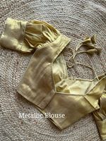 Blouses en soie South Original avec crochet au dos et col en V manches bouffantes vêtements indiens et pakistanais