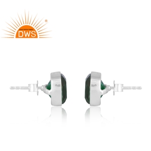 Stylish Design Sterling Silver Doublet Zambian <b>Emerald</b> Quartz Gemstone <b>Earring</b> Custom Jewelry for Women Gift for Her - Product Image 4