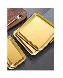 Bandeja de servicio de acero inoxidable que combina la estética moderna con la durabilidad tradicional para un servicio de comida elegante y versátil - Product Image 1