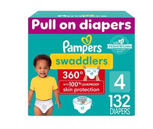 ผ้าอ้อมแพมเพอร์360ผ้าอ้อมเด็กแบบดึงได้ขนาด4นับ132ใช้หนึ่งเดือนสำหรับการป้องกันผิวหนังที่รั่วซึมได้100% - Product Image 4