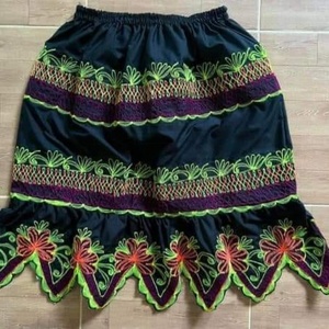 กระโปรงสั้นทรงเอไลน์สำหรับผู้หญิงกระโปรงผู้หญิงเอวยางยืดกระโปรงลายดอกไม้ปักลายดอกไม้แนวสตรีทมินิ - Product Image 4