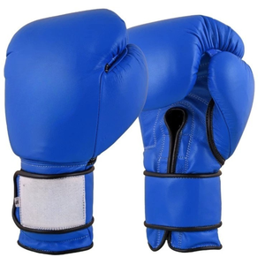 ถุงมือชกมวยหนัง PU สีน้ำเงิน แบบผูกเชือก ปรับสายรัดข้อมือได้ สำหรับผู้ใหญ่ 14 ปีขึ้นไป ใช้ได้ทั้งชายและหญิง สำหรับศิลปะการต่อสู้ - Product Image 5