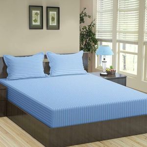 400 TC Cotton Stripe <b>Super</b> <b>Soft</b> Bedsheets Resort <b>Bedding</b> Linen - Product Image 1