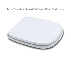 Mobile da Bagno Koricini Compatibile con Sedile WC Modello Alfana Bianco FSC MDF 34,1 cm - Product Image 3