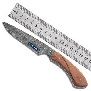 Cuchillo de Caza Hecho a Mano Personalizado Damascus Deal DD-DAM-420, Hoja de Acero de Damasco de 0.20 Pulgadas de Grosor, Personalizable OEM, Madera de Olivo - Product Image 4