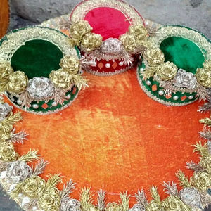 Mehndi mariage Thaal pour vêtements cadeaux panier fait maison plateau de mariage Top vente Mehndi décoration Thaal OEM entretenu - Product Image 1