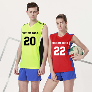Hauts sans manches de volley-ball personnalisés hommes femmes maillot de football couleur unie sublimation volley-ball uniforme d'entraînement unisexe - Product Image 2