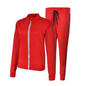 Traje de dos piezas para mujer, traje de invierno, conjunto de pantalones con capucha de 2 piezas con cremallera, estilo Fly, chándal para mujer - Product Image 5
