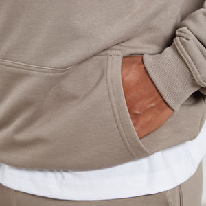 เสื้อฮู้ดดี้ผ้าฟลีซคอตตอนหนานุ่มทรงโอเวอร์ไซส์ ไหล่ตก ทรงหลวม สไตล์ลำลอง สำหรับผู้ชาย - Product Image 6