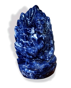 Sculptures et figurines de Bouddha Gautama et Shakyamuni en sodalite, sculptées en profondeur, respectueuses de l'environnement, pour le Feng Shui du salon - Product Image 2