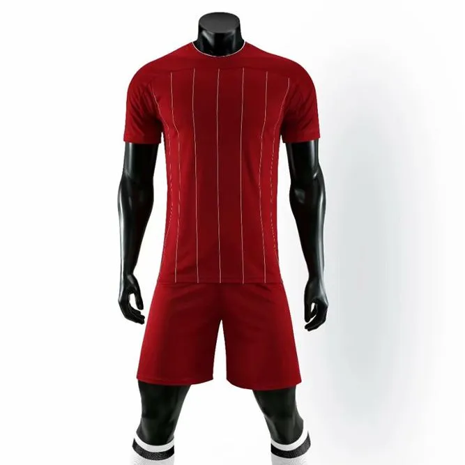 Premium kalite boys 'futbol formaları spor takımı eğitim üniforma yaş 6-12 spor süblimasyon futbol gömleği ve kısa Set