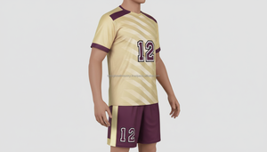 Uniformes de Fútbol Personalizados de Alta Calidad con Logotipo, 100% Poliéster Reflectante, Ligeros, de Secado Rápido y Transpirables, Cuello en V, Diseño Moderno para Hombre - Product Image 4