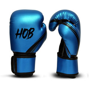 Gants de boxe en cuir avec logo personnalisé Gants d'entraînement professionnels lourds avec fermeture à crochet et boucle - Product Image 2